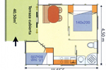 Bungalow en madera Gitotel 4P